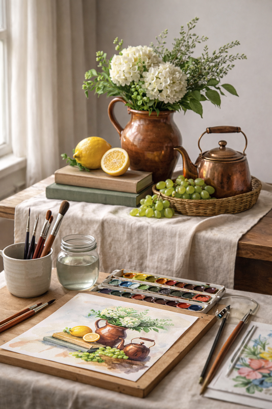 Watercolor Still Life- Lights & Shadows